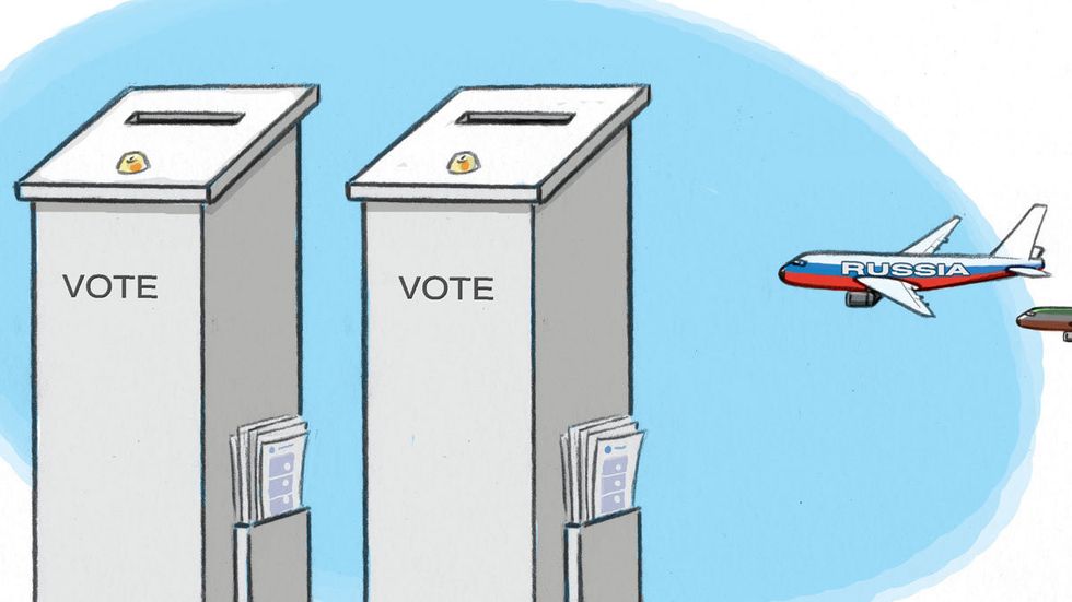 Sick: Roll Call runs cartoon comparing Russian meddling to 9/11 attacks