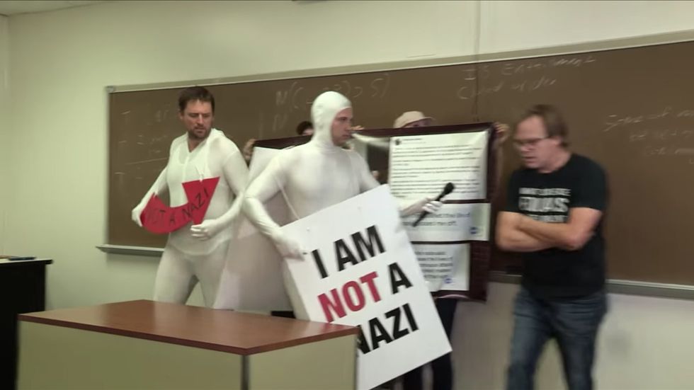 WATCH: Crowder surprises lying SJW professor, confronts him in his own classroom