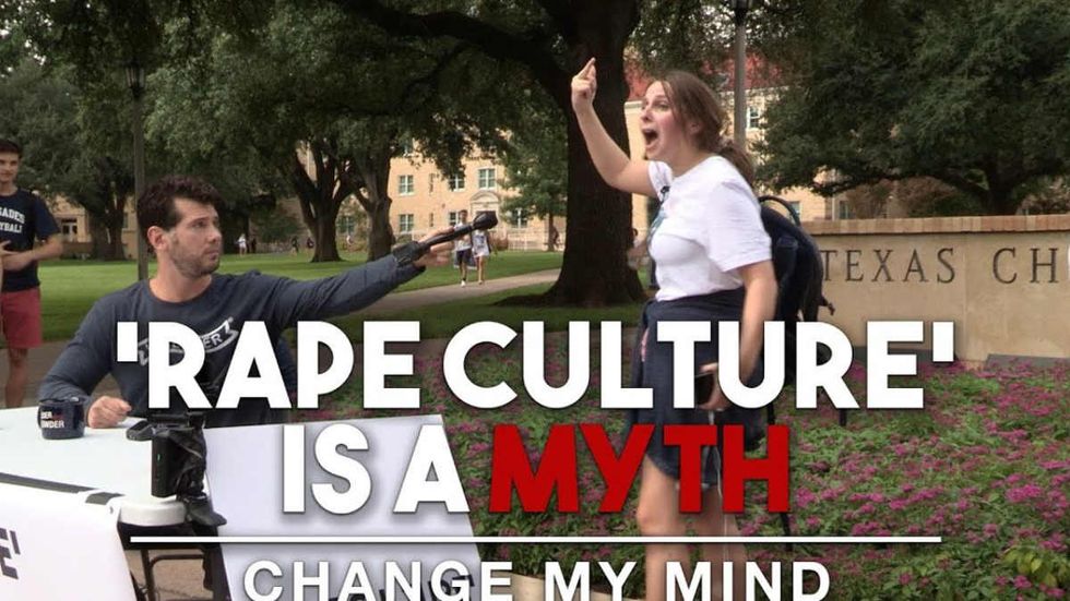'Rape culture is a myth': Steven Crowder triggers TCU with latest 'change my mind' video