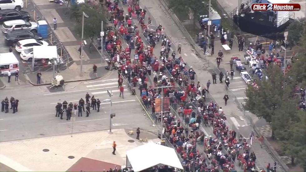 YOWZA! These lines for Trump's Houston rally for Ted Cruz are HUGE