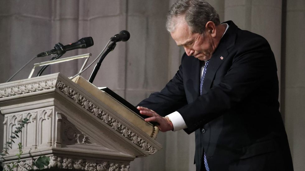 George W. Bush eulogizes George H.W. Bush: 'The best father a son or daughter could have'