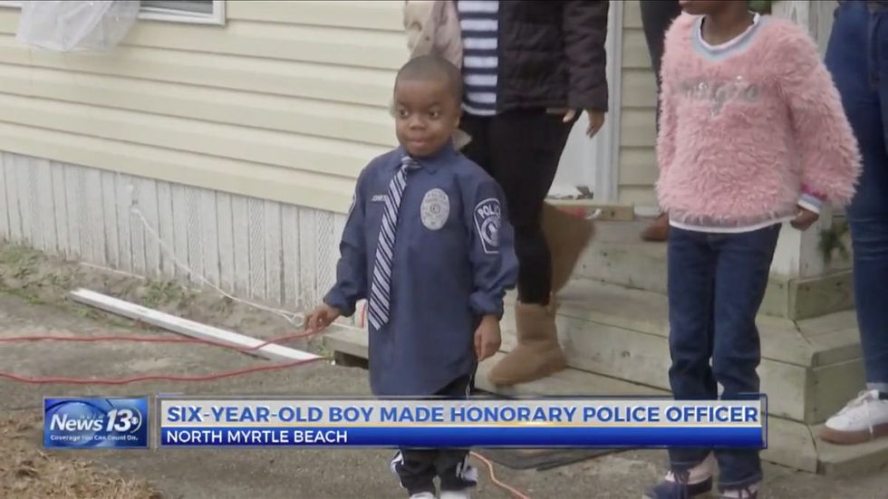 Police officers, firefighters, and Make-A-Wish team up to grant one little boy's dream
