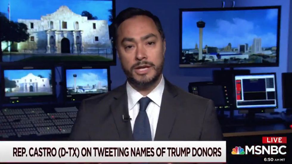 Joaquin Castro says he posted private citizens' info because he wanted people to 'think twice' about supporting Trump