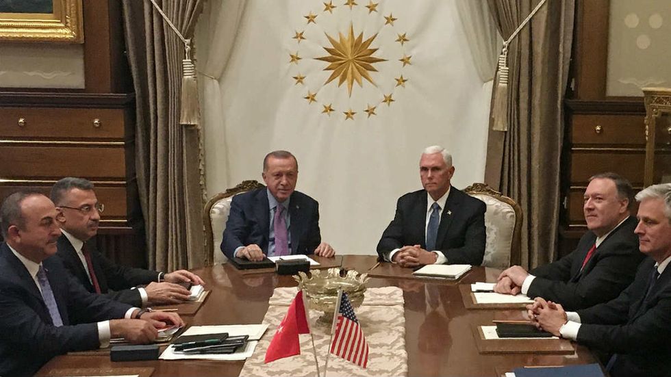 Pence announces a deal with Turkey for cease-fire in Syria