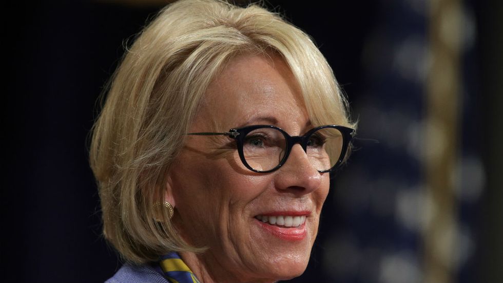 Betsy DeVos says she's slashed 600 jobs at the Department of Education