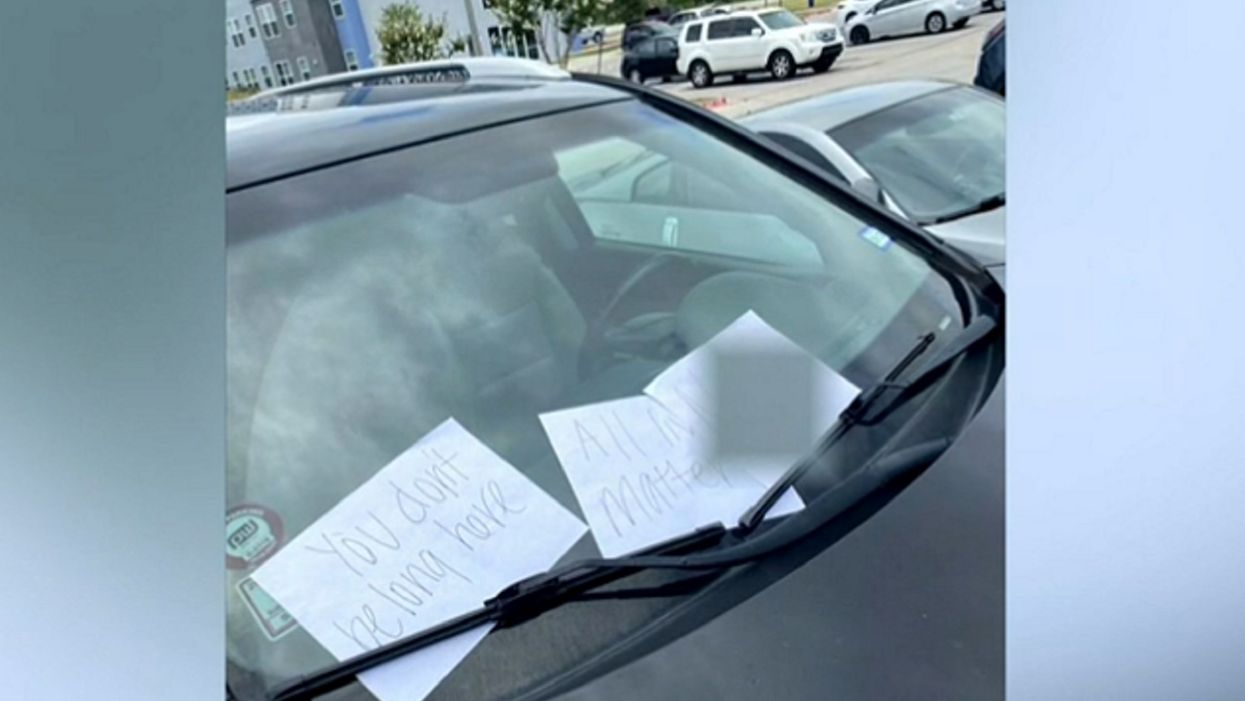 Texas A&M student claims racist notes were placed on his car. Police say it looks like he did it.