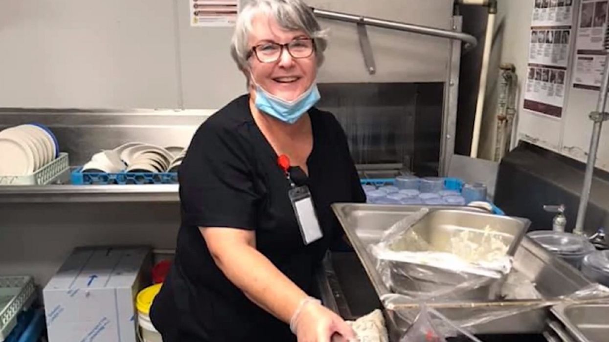 Lockdown prevented her from visiting her husband in a nursing home. So she landed a job there.
