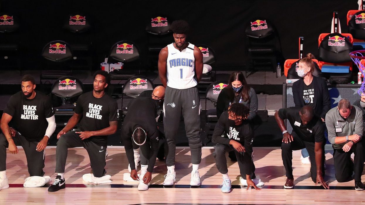 Only one NBA player so far has stood for the anthem. Here's how he explained his decision.