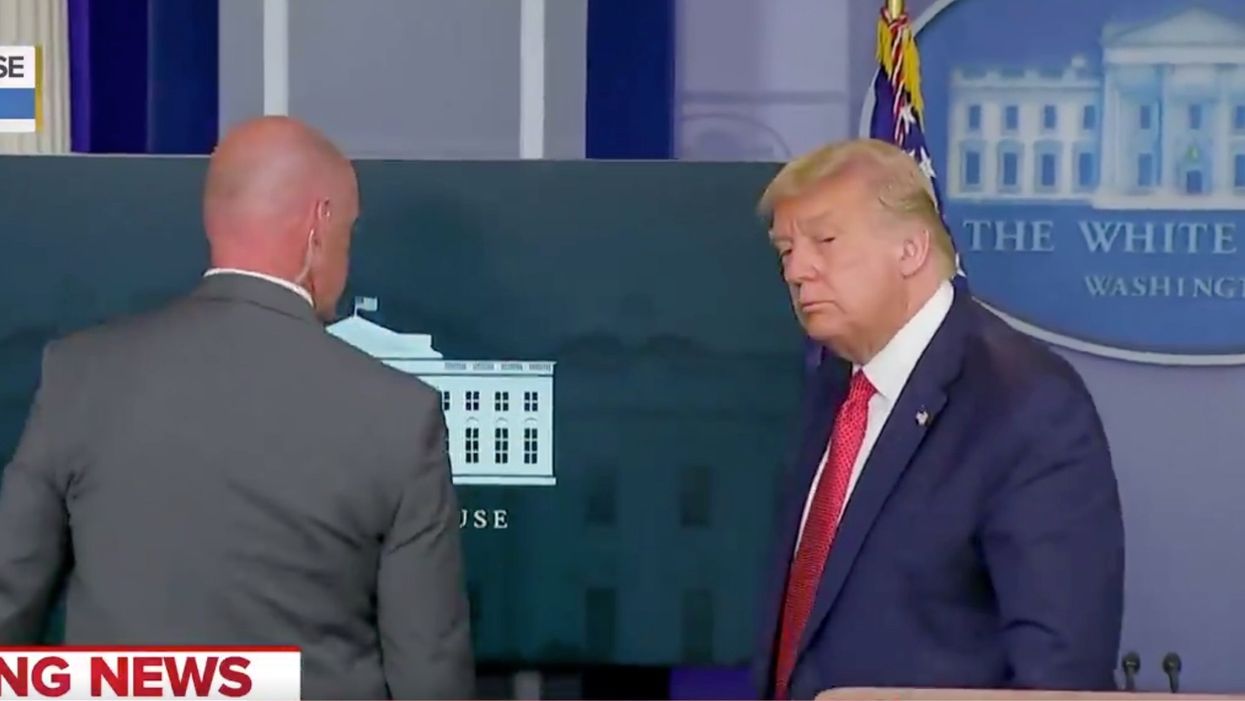 President Trump walks off live media briefing after gun shots ring out near the White House