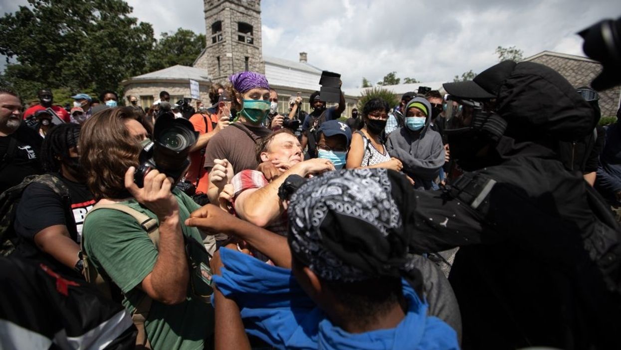VIDEO: Bloody brawls break out in Stone Mountain between armed rival protester groups