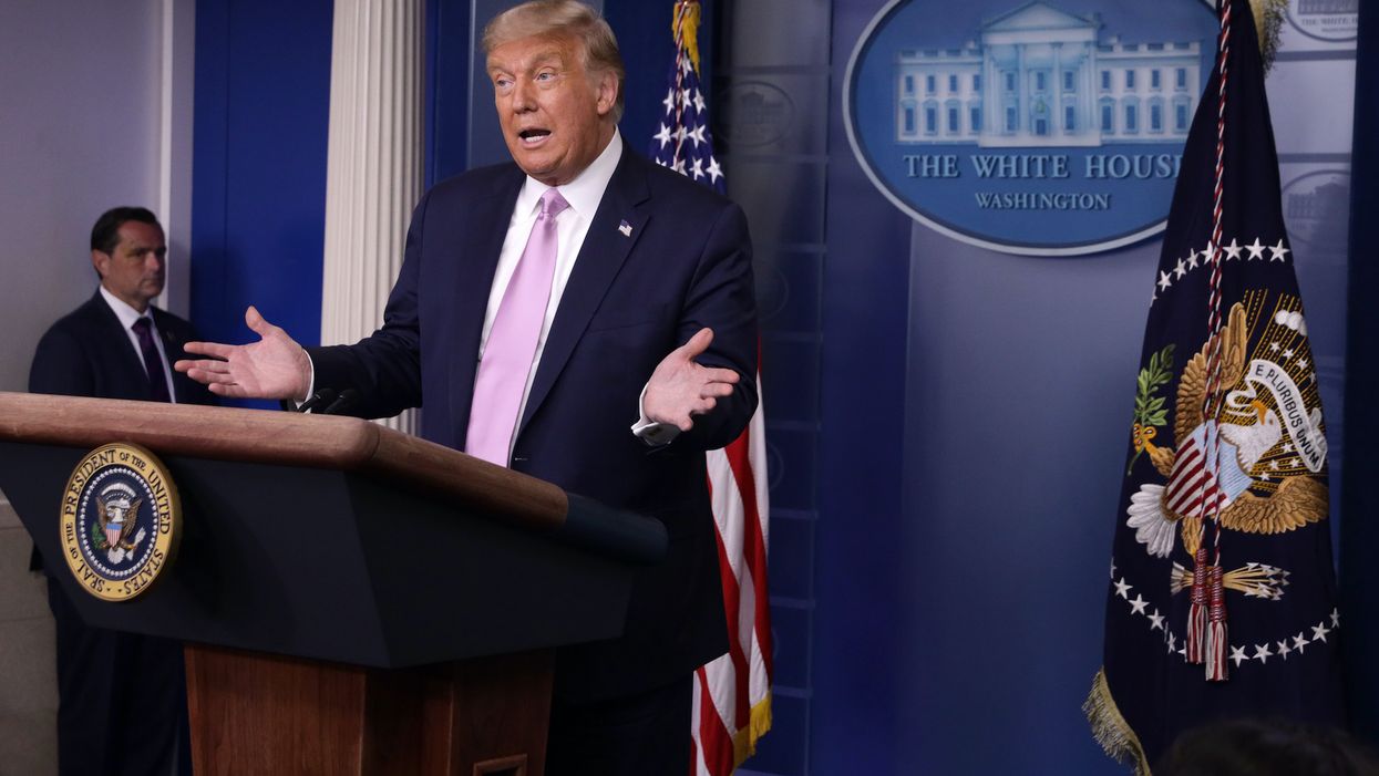 Social media erupts after President Trump jokes in response to reporter's question about QAnon conspiracy