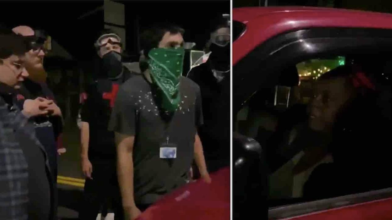 VIDEO: White leftist militants actually block black woman from driving through Portland street. It gets ugly fast.