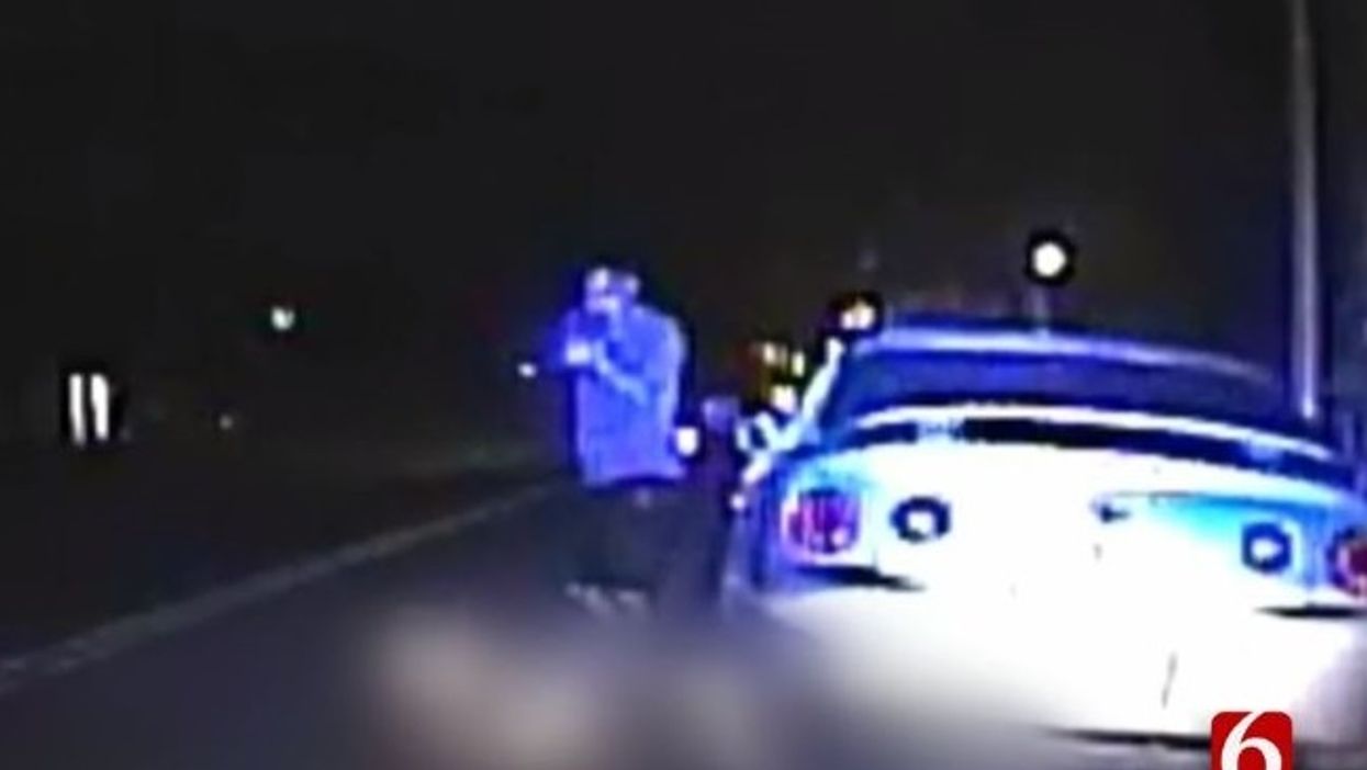 Video released showing suspect shooting two Tulsa police officers — killing one — during routine traffic stop