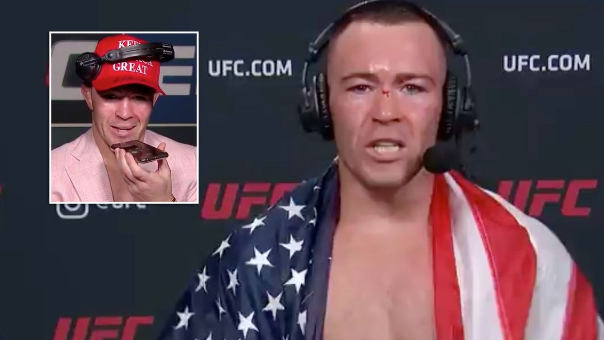 UFC star predicts Trump 'landslide' in fiery post-victory speech — then Trump calls him live on air