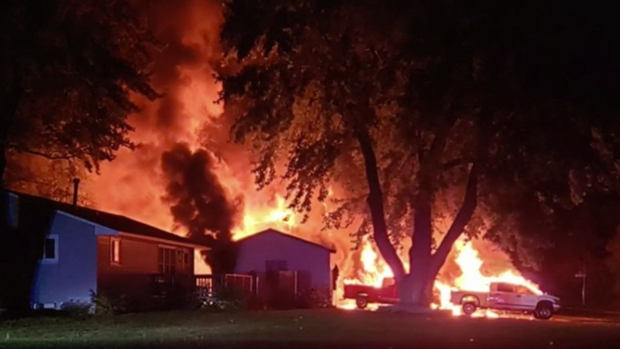Suspected arson levels Trump supporter's garage, vehicles. Graffiti at the scene reads 'Biden 2020,' 'BLM.' (UPDATED)