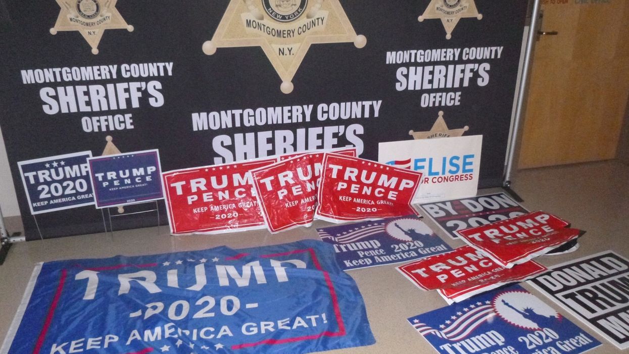 Police arrest woman for allegedly driving 6 children around upstate New York to rip down Trump campaign signs