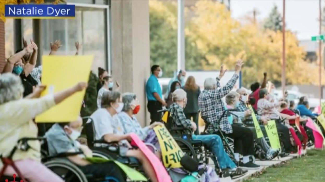 Nursing home residents stage heartbreaking protest outside facility: 'Rather die from COVID than loneliness'