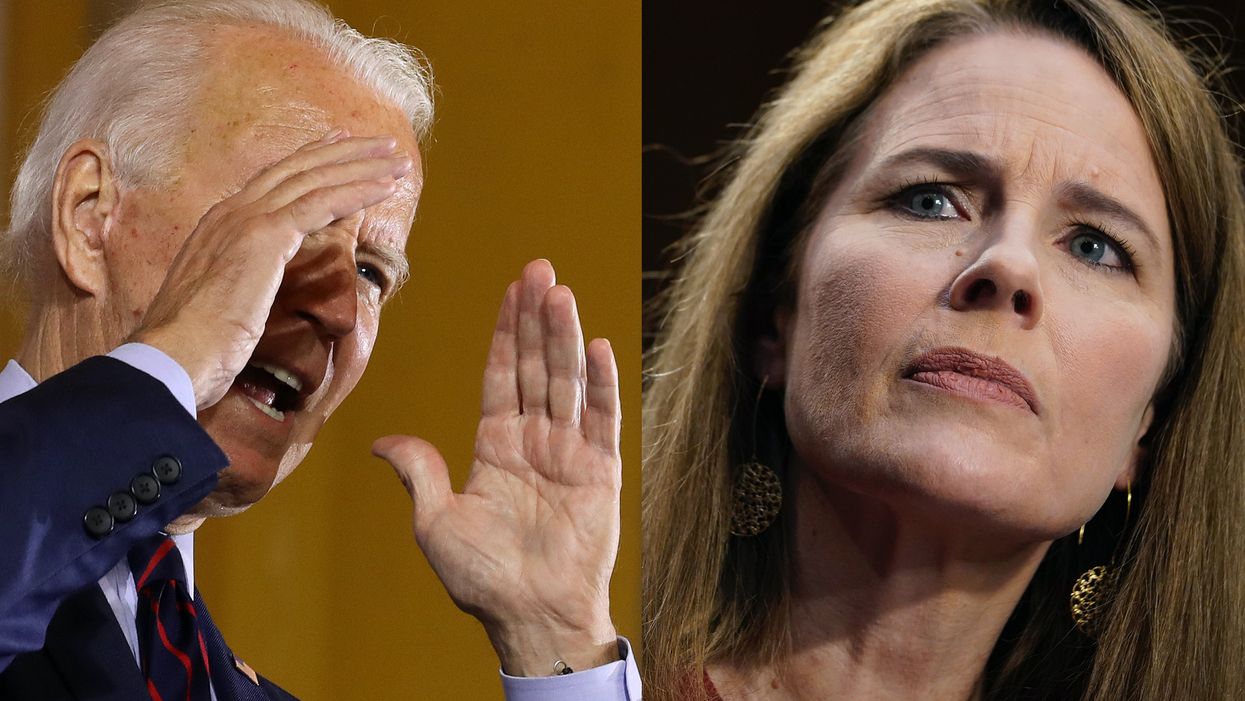 Joe Biden says Amy Coney Barrett's nomination is unconstitutional. Even the CNN factcheck says that is flat out false.