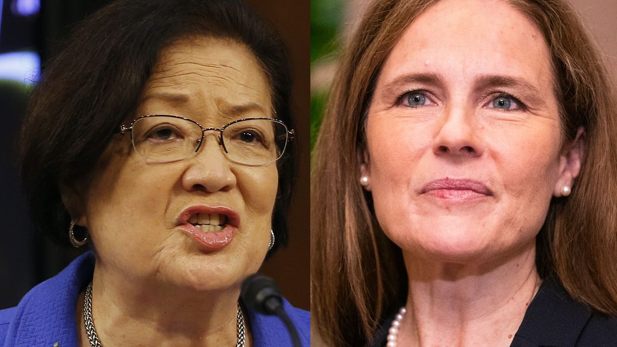 WATCH: Sen. Mazie Hirono votes 'hell no!' on Amy Coney Barrett nomination and storms off of Senate floor