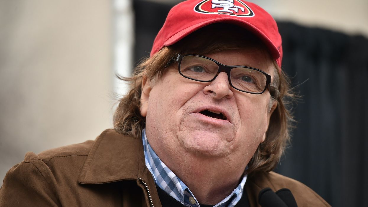 Michael Moore posts video of Trump supporter abandoned at rally — except it's a parody put out by a comedian who rips on Moore