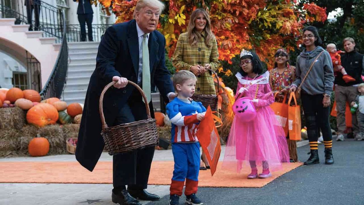 Elementary schooler asked by administrator to remove most of his Trump costume for 'Super Hero Day' — and folks are not pleased