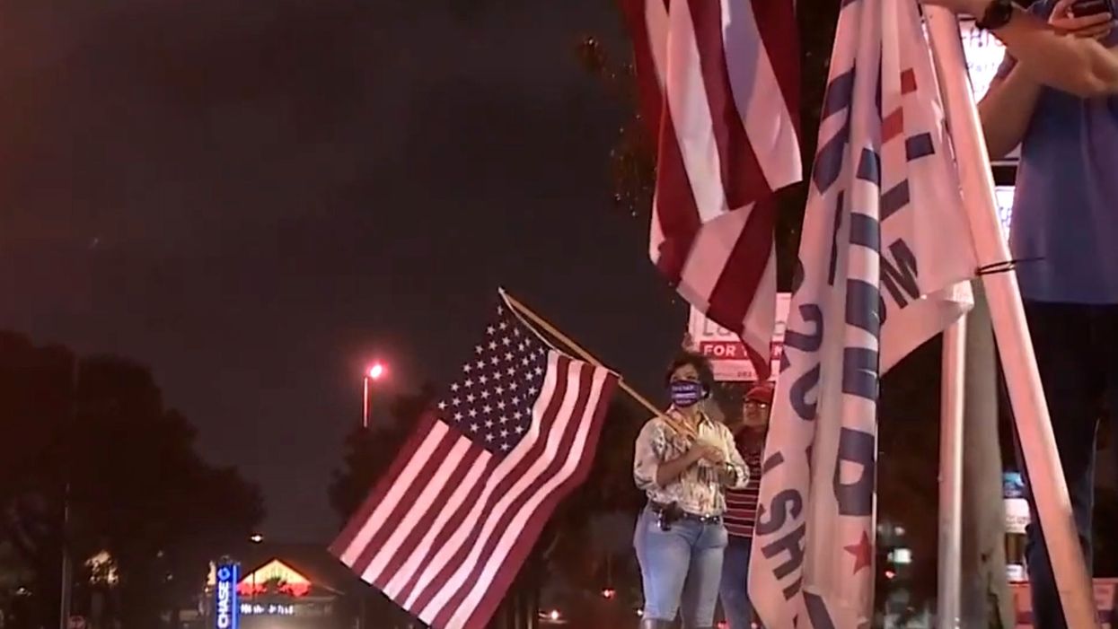 Two Trump supporters shot in drive-by pellet gun attack at a corner rally in Florida