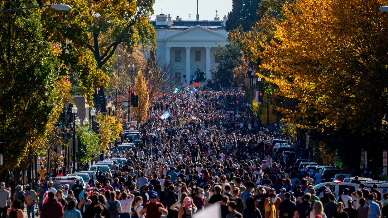 Biden supporters flood streets over reported Biden victory — but media called Trump rallies 'super spreader' events