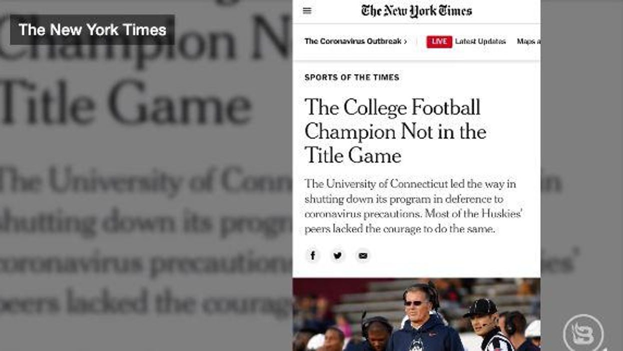 New York Times says college football champs did not play in the title game
