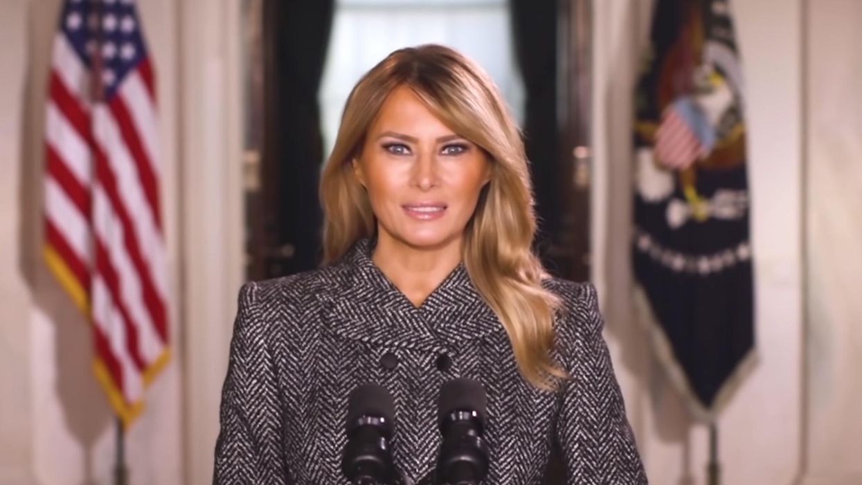 First lady Melania Trump issues a farewell message in video statement emphasizing unity and peace over hatred