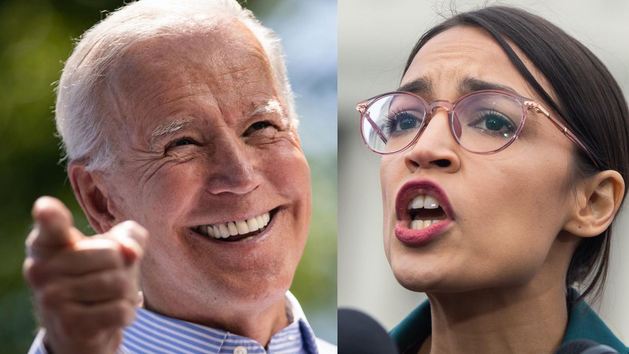 Biden executive actions on climate change implement policies from AOC's Green New Deal after he denied supporting it