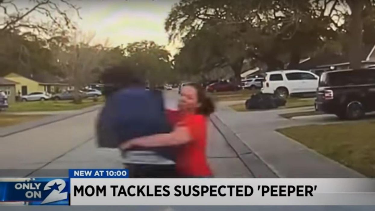 Texas mother goes viral for video showing her leveling suspected peeping Tom with brutal form tackle