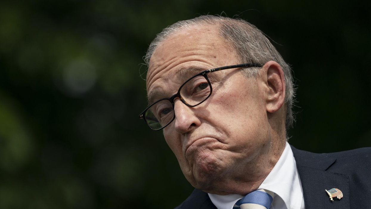 Larry Kudlow caught on hot mic shouting profanities on Fox News over accusations from Kamala Harris