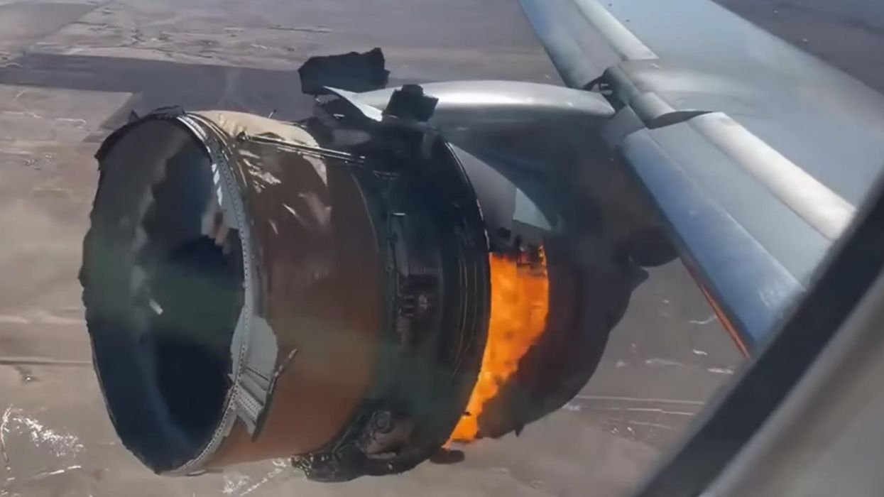 Frightening video shows airplane engine on fire after pilot declares 'MAYDAY' just minutes into flight