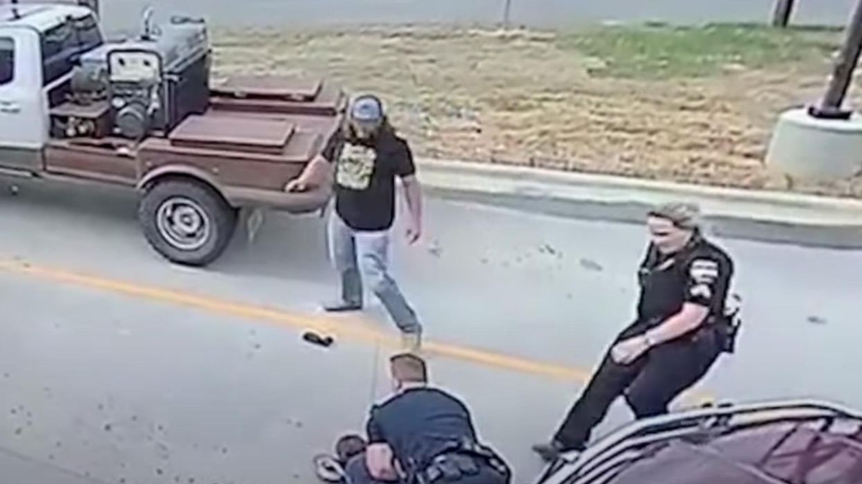 Video shows quick-thinking Chick-fil-A customer help cops apprehend an escaping suspect