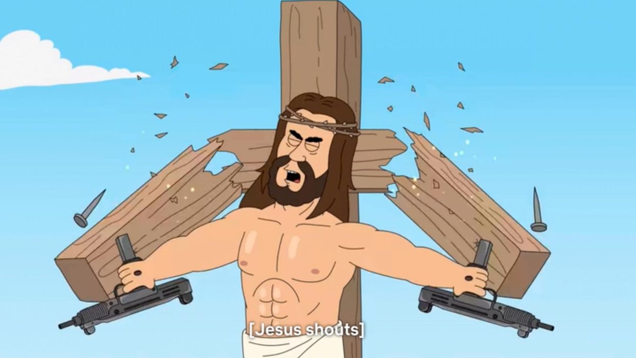 Netflix's 'Paradise PD' under fire after airing graphic, anti-NRA episode of Jesus carrying out mass killing, having a threesome with 2 women