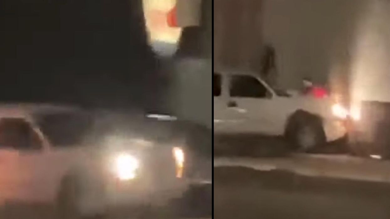 Cellphone video captures driver ramming his truck into a man after a bar fight