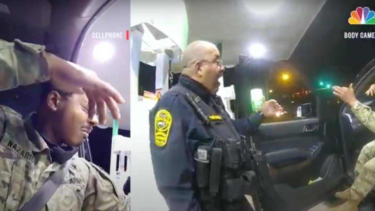 Police officer who was filmed pepper-spraying a black Army officer after holding him at gunpoint loses his job