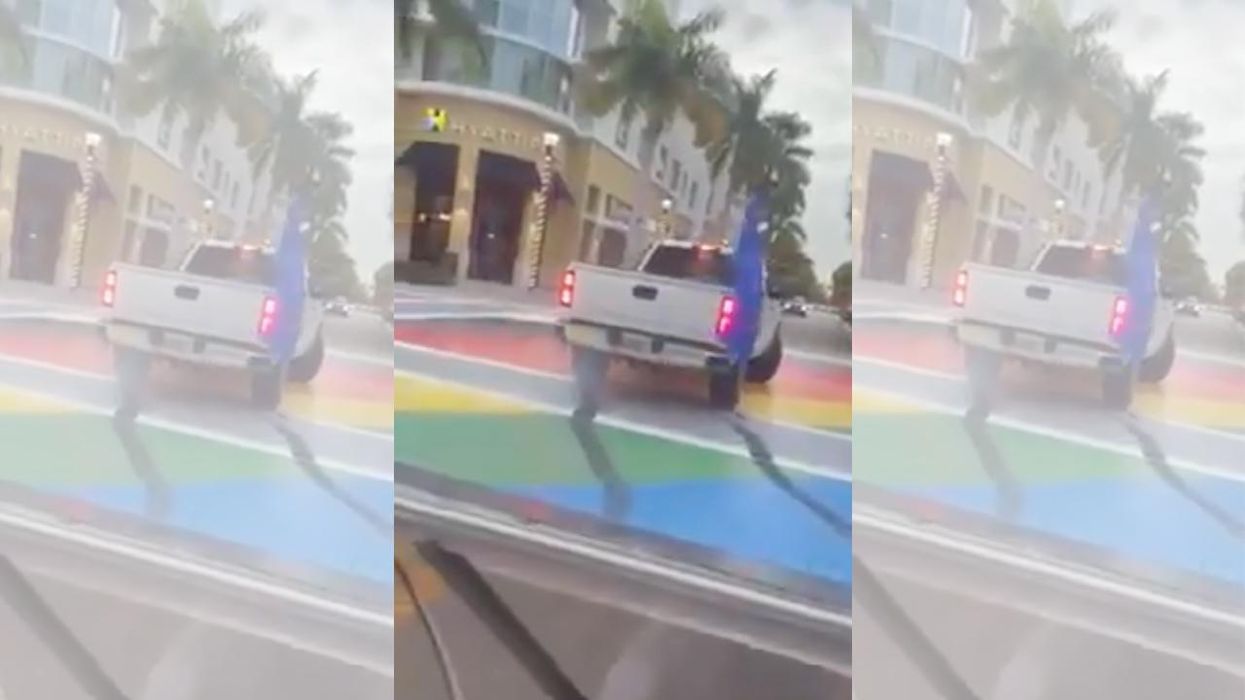 Police slap felony charge on man who did burnout on rainbow-painted street: 'Tear up that gay intersection'