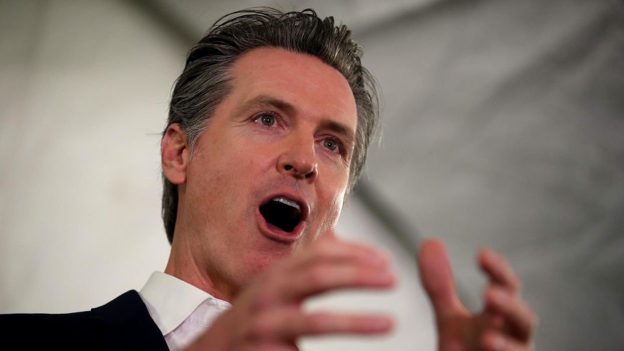 Gov. Gavin Newsom committed an embarrassing error on his election paperwork, so he's suing his own elections chief
