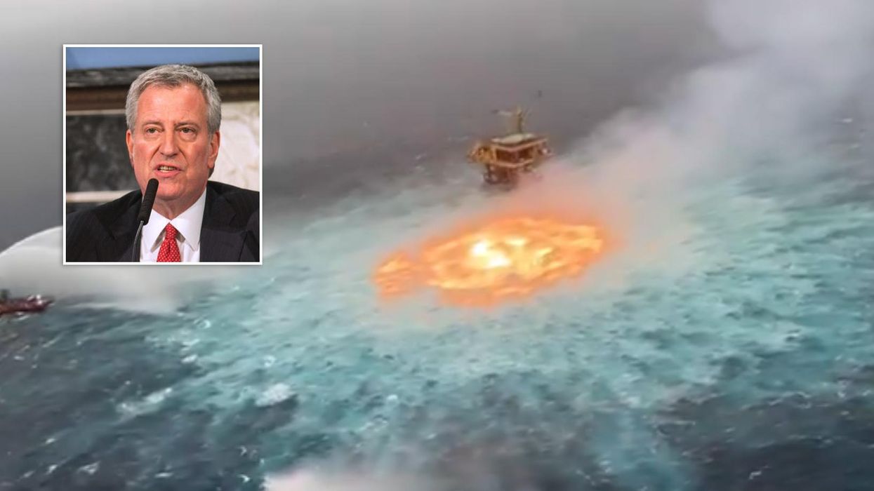 Bill de Blasio gets swift reality check after blaming 'eye of fire' Gulf oil spill on 'corporate greed'