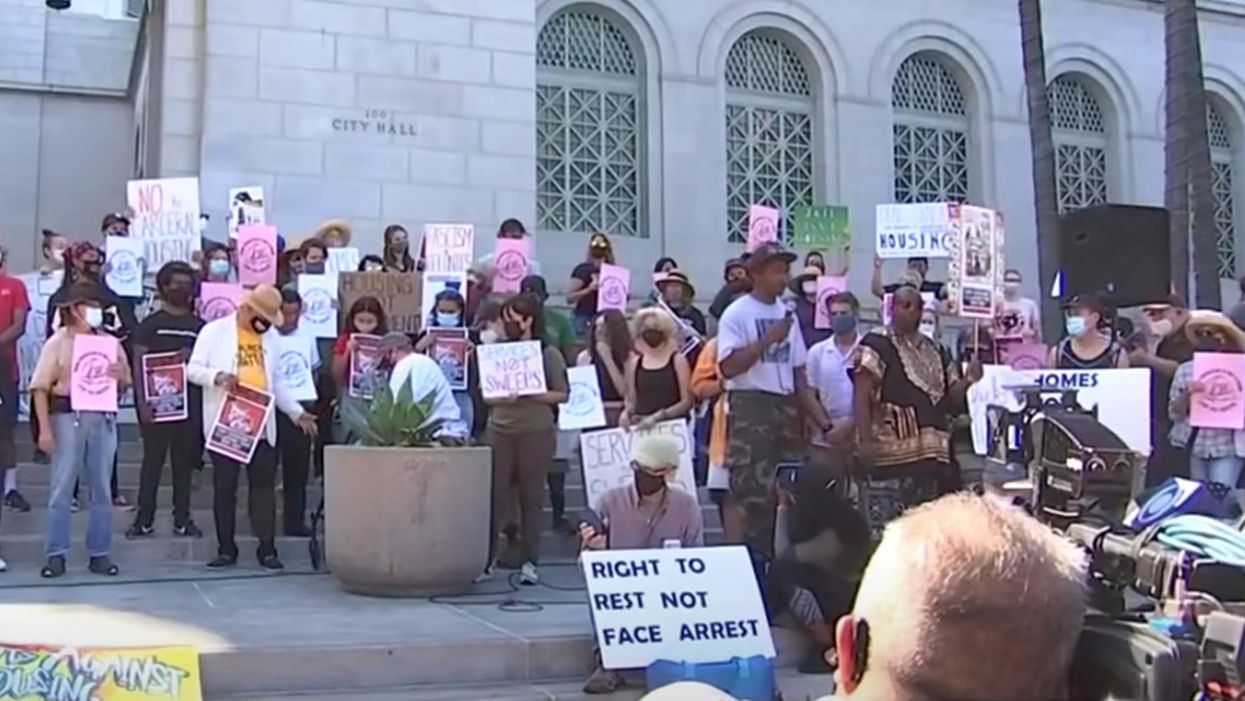 Homeless activists trash Los Angeles mayor's home to protest new ban on encampments