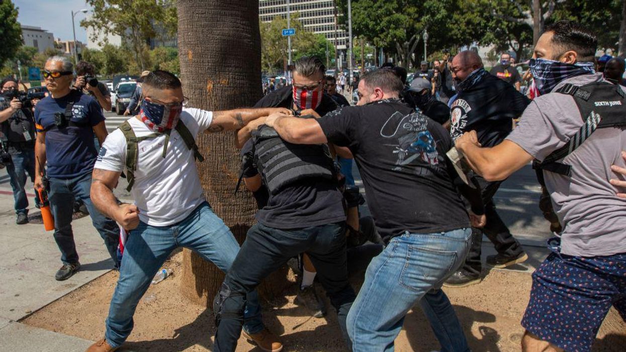 VIDEO: Man stabbed at protest against vaccine mandates when brawls break out between Antifa and demonstrators