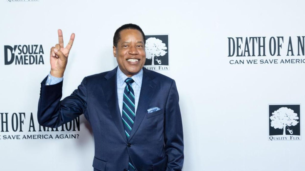 Video shows person wearing a gorilla mask throwing an object at California gubernatorial recall candidate Larry Elder