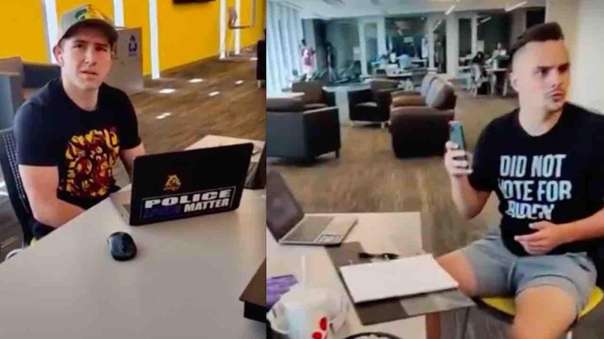 VIDEO: 'Racist' white college students told to leave 'multicultural space,' accused of 'promoting our murders' due to 'police lives matter' laptop sticker
