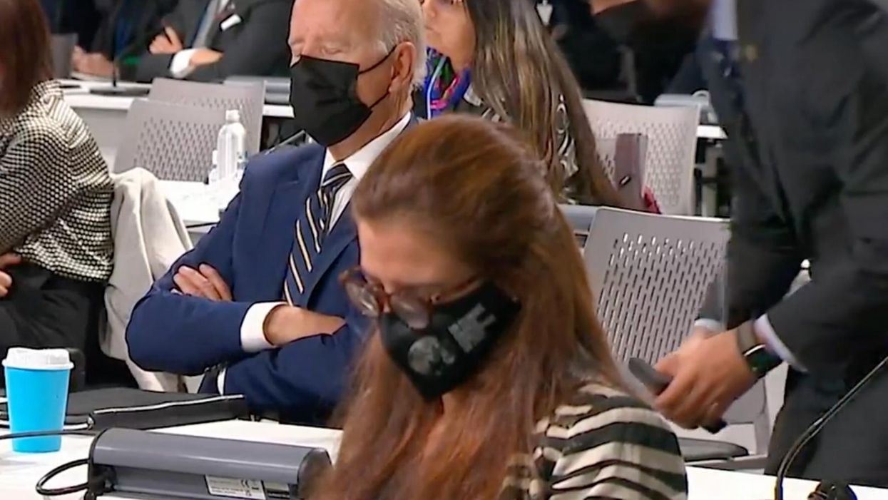 Video: A sleepy Joe Biden appears to fall asleep during climate change conference, aide approaches and ‘wakes’ him