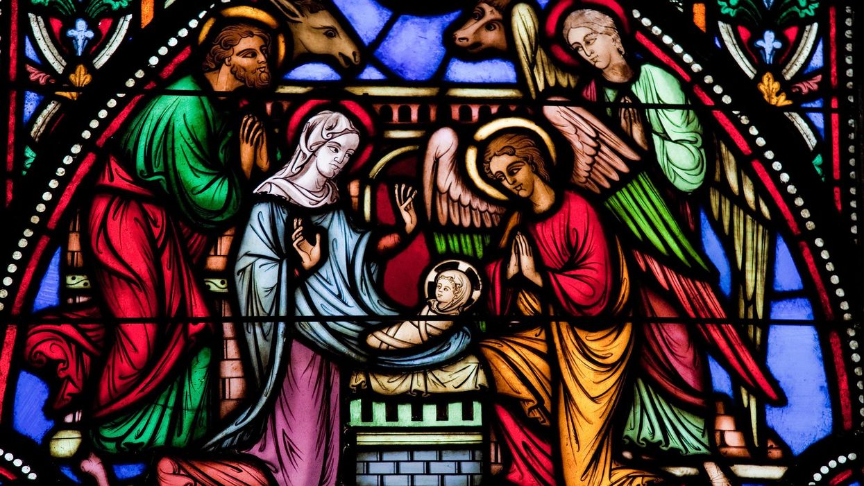 The Christmas Story involving a seven-headed dragon and woman giving birth in the book of Revelation