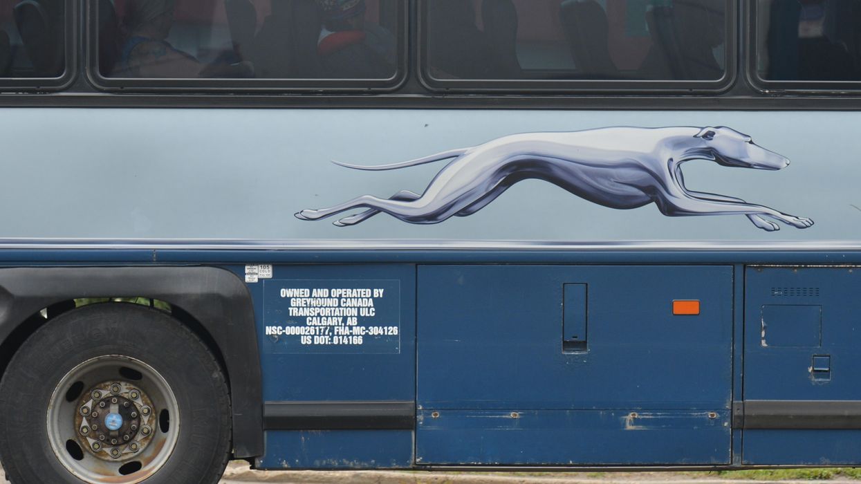 Naked man arrested after opening fire inside a Greyhound bus