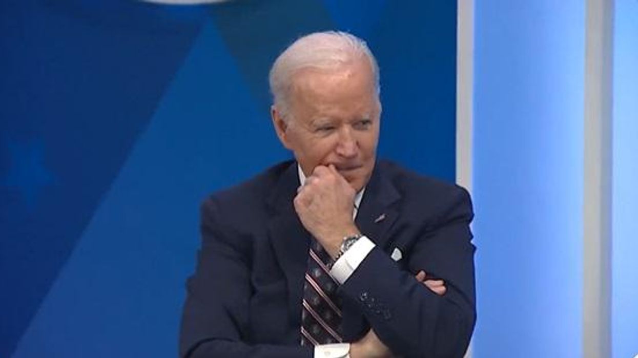 Asked if he 'may have underestimated Putin', Biden stares blankly, picks his teeth