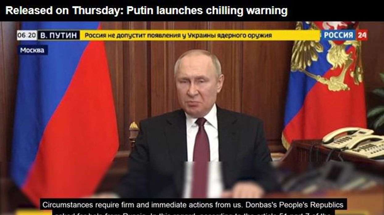 Putin reportedly taped declaration of war on Ukraine days before 'live' broadcast