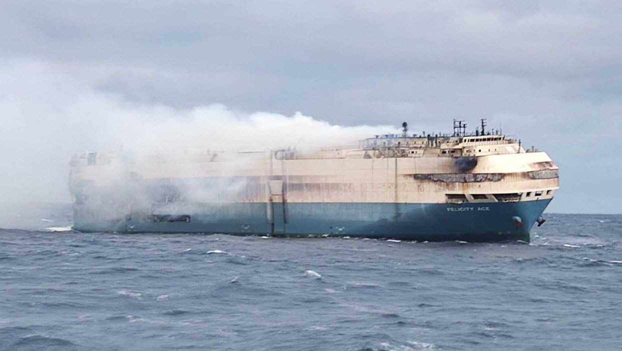Mammoth cargo ship carrying Porsches and other vehicles sinks in the Atlantic